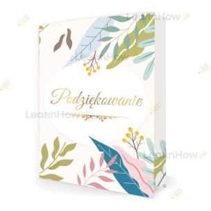 Dyplom A5 składany - Podziękowania Flora 5szt. Wydawca: LearnHow. Multiszop.pl Opakowanie Dyplom A5 składany - Podziękowania Flora 5szt