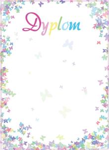 Opakowanie Dyplom dziecięcy A4/20ark. Motylki