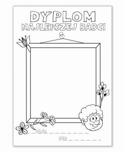 Opakowanie Dyplom kolorowanka najlepszej babci