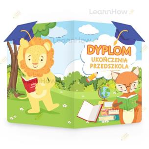 Opakowanie Dyplom składany A4 ukończenia przedszkola 5szt