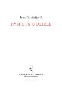 Okładka książki Dysputa o dziele