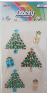 Opakowanie Dżety samoprzylepne choinki i prezenty