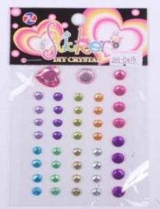 Opakowanie Dżety samoprzylepne czerwone 108szt