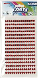 Opakowanie Dżety samoprzylepne czerwone 4mm 240szt