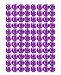 Opakowanie Dżety samoprzylepne fioletowe 8mm 88szt