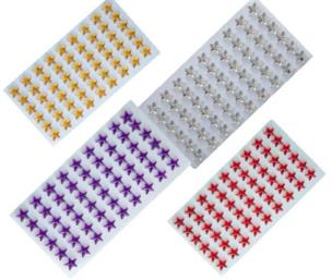 Opakowanie Dżety samoprzylepne gwiazdki czerwone 10mm 54szt