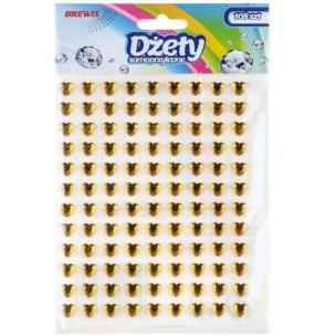 Opakowanie Dżety samoprzylepne serca złote 108szt