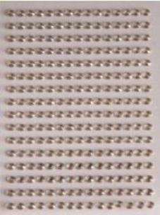 Opakowanie Dżety samoprzylepne srebrne 6mm 140szt