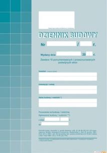 Opakowanie Dziennik budowy A4