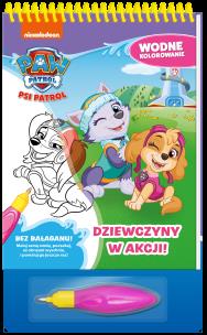 Okładka książki Dziewczyny w akcji! Psi Patrol. Wodne kolorowanie