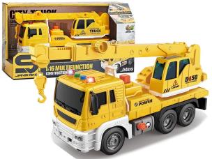 Dźwig 1:16 żółty. Wydawca: Leantoys. Multiszop.pl Opakowanie Dźwig 1:16 żółty
