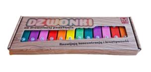 Opakowanie Dzwonki 12-tonowe kolorowe na drewnianej ramie