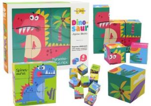 Opakowanie Edukacyjne klocki puzzle 6w1 9el