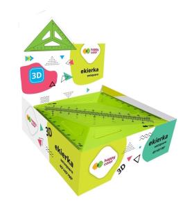 Opakowanie Ekierka 3D 45* 13cm (25szt) HAPPY COLOR