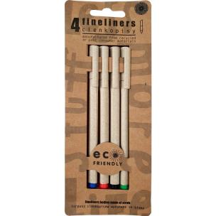 Opakowanie Ekologiczne cienkopisy korpus ze słomy 4 kolory