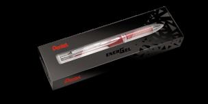 Opakowanie Eleganckie pióro kulkowe EnerGel 0,7 mm BL407 w etui czerwone