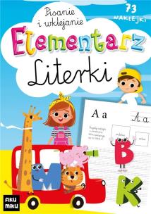Elementarz literki - pisanie i wklejanie. Autor: Katarzyna Maćkowiak. Multiszop.pl Okładka książki Elementarz literki - pisanie i wklejanie