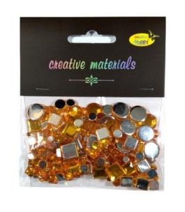 Opakowanie Elementy kryształkowe złote 4-12mm 25g