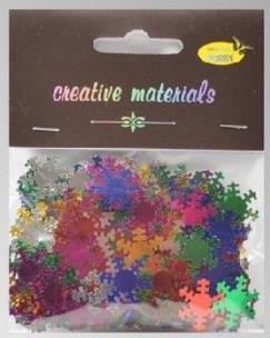 Opakowanie Elementy z folii śnieżynki 15g