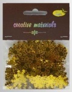 Opakowanie Elementy z folii śnieżynki złote 15g