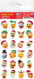 Opakowanie Emotikony Mikołaje 01 Naklejki 4 sztuki