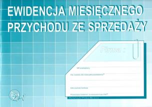 Opakowanie Ewidencja miesięcznego przychodu ze sprzedaży N-1