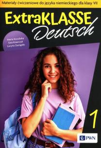 Extraklasse Deutsch 1 Materiały ćwiczeniowe do języka niemieckiego dla klasy VII. Autor: Kozubska Marta, Krawczyk Ewa, Zastąpiło Lucyna. Multiszop.pl Okładka książki Extraklasse Deutsch 1 Materiały ćwiczeniowe do języka niemieckiego dla klasy VII