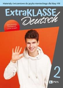 Extraklasse Deutsch 2 Materiały ćwiczeniowe do języka niemieckiego. Autor: Kozubska Marta, Krawczyk Ewa. Multiszop.pl Okładka książki Extraklasse Deutsch 2 Materiały ćwiczeniowe do języka niemieckiego