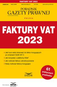 Okładka książki Faktury VAT 2023. Podatki 1/2023