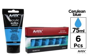 Opakowanie Farba akrylowa błękit podstawowy 75ml (6szt)