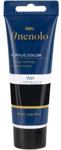Farba akrylowa Finenolo 75ml czarna DELI. Wydawca: DELI. Multiszop.pl Opakowanie Farba akrylowa Finenolo 75ml czarna DELI