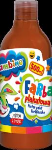 Opakowanie Farba plakatowa 500ml BAMBINO w butelce brązowa