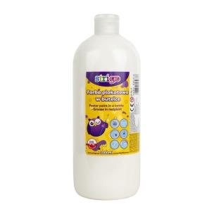 Opakowanie Farba plakatowa w butelce 1000ml biała STRIGO