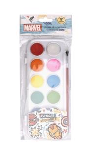 Farby akwarelowe Avengers 12 kolorów. Wydawca: Beniamin. Multiszop.pl Opakowanie Farby akwarelowe Avengers 12 kolorów