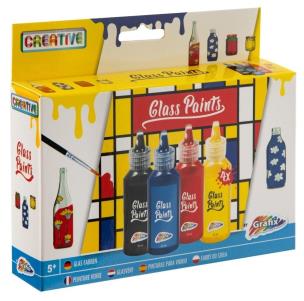 Opakowanie Farby do malowania na szkle 4 kolory