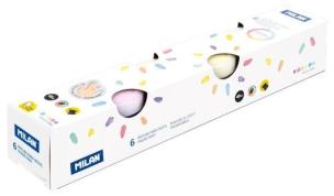 Farby do malowania palcami 40ml 6kol pastelowe. Wydawca: MILAN. Multiszop.pl Opakowanie Farby do malowania palcami 40ml 6kol pastelowe