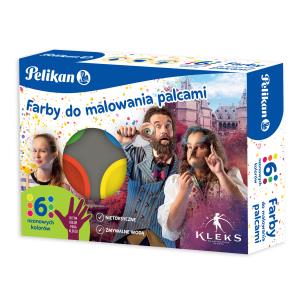 Opakowanie Farby do malowania palcami Kleks 40 ml 6 neonowych kolorów Pelikan