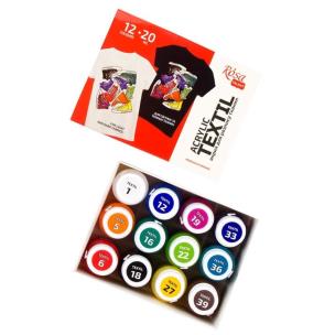 Farby do tkanin Style 20ml 12 kolorów. Wydawca: Rosa. Multiszop.pl Opakowanie Farby do tkanin Style 20ml 12 kolorów