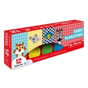 Opakowanie Farby plakatowe cute animals 20ml 12 kolorów