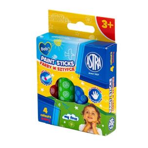 Farby w sztyfcie okrągłe 4kol Jumbo Baby ASTRA. Wydawca: ASTRA papiernicze. Multiszop.pl Opakowanie Farby w sztyfcie okrągłe 4kol Jumbo Baby ASTRA