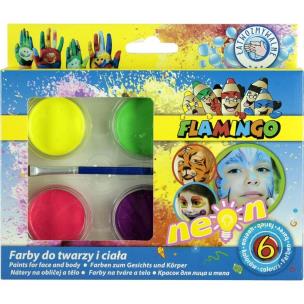 Opakowanie Farby wodne do twarzy neon 6 kolorów