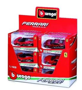 Ferrari różne rodzaje 1:43 BBURAGO. Wydawca: BBurago. Multiszop.pl Opakowanie Ferrari różne rodzaje 1:43 BBURAGO