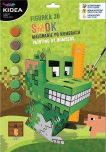Figurka 3D malowanie po numerach Smok KIDEA. Wydawca: Derform. Multiszop.pl Opakowanie Figurka 3D malowanie po numerach Smok KIDEA