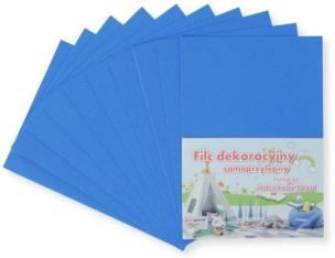 Opakowanie Filc A4 samoprzylepny niebieski 20x30cm 10szt