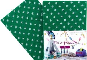 Opakowanie Filc A4 w gwiazdki zielony 5szt
