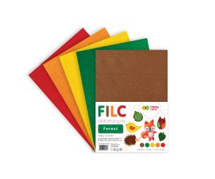 Opakowanie Filc dekoracyjny 20x30 cm 1,5 mm 5 arkuszy FANTASY Happy Color