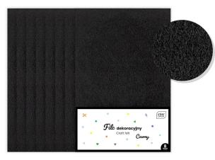 Opakowanie Filc dekoracyjny 8szt czarny