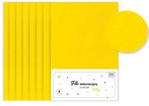 Opakowanie Filc dekoracyjny 8szt żółty