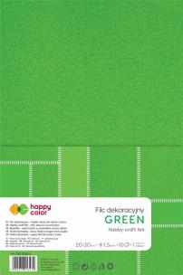 Opakowanie Filc dekoracyjny zielony 10szt HAPPY COLOR