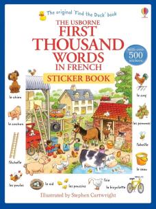 Okładka książki First Thousand Words in French Sticker Book